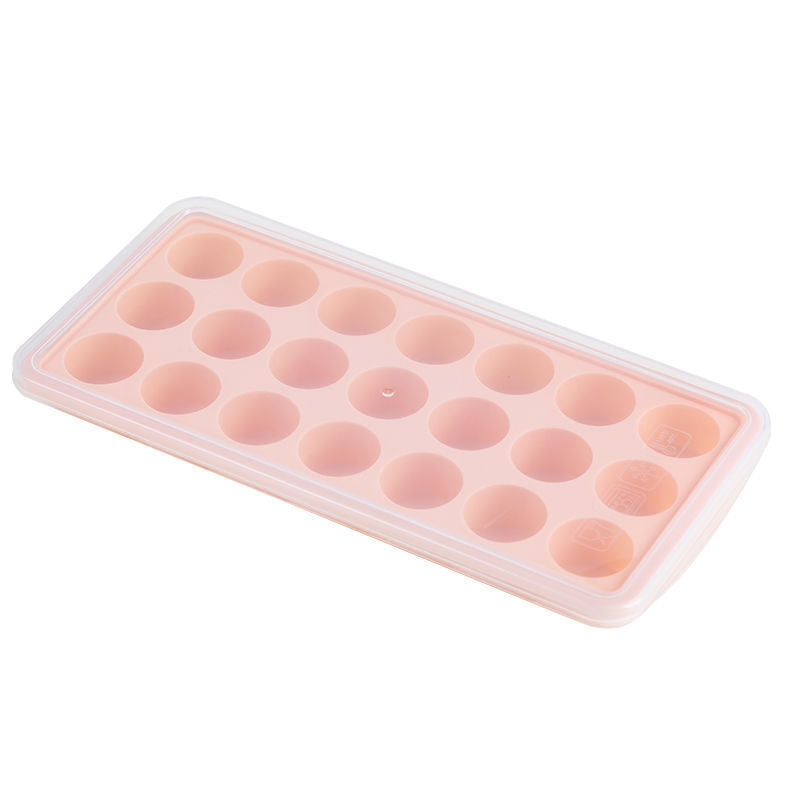 Ice Cube Mold Tray Ice Maker Silicone Quick-Frozen Internet Soft Model with Lid