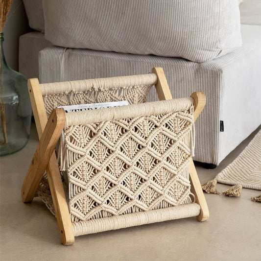 Scandinavian Cotton Rope Woven Storage Rack Floor Shelves