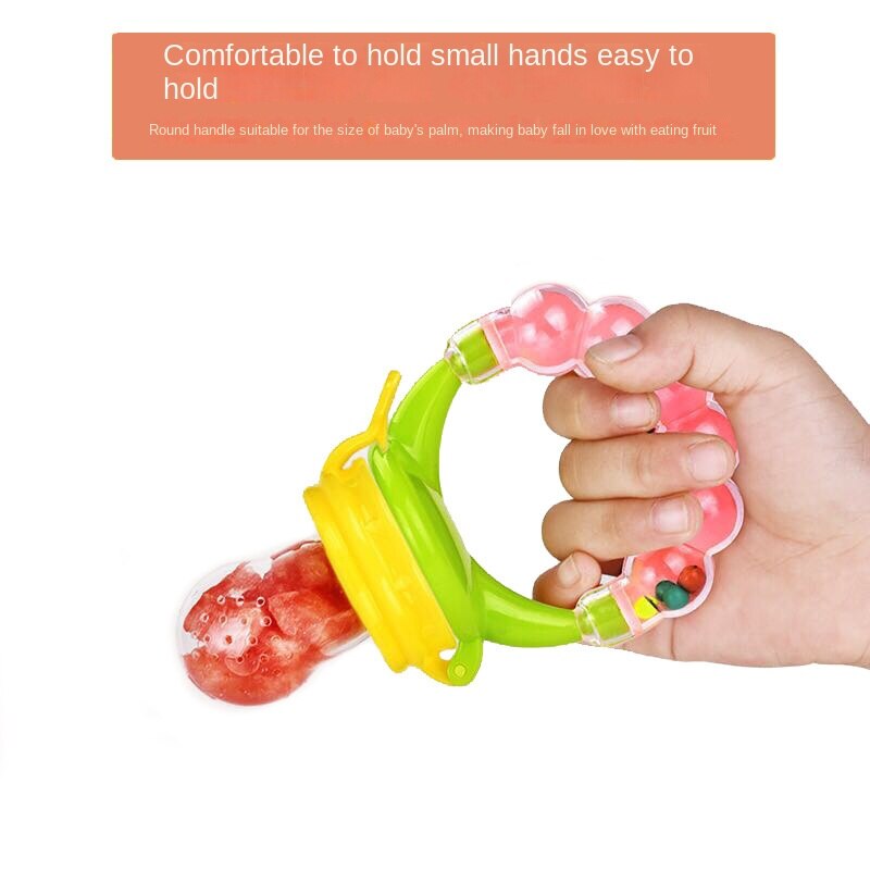 Baby Food Grade Teether Baby Teether Stick Fruit Vegetable Fresh Food Feeder Pacifier Newborn Silicone Teether