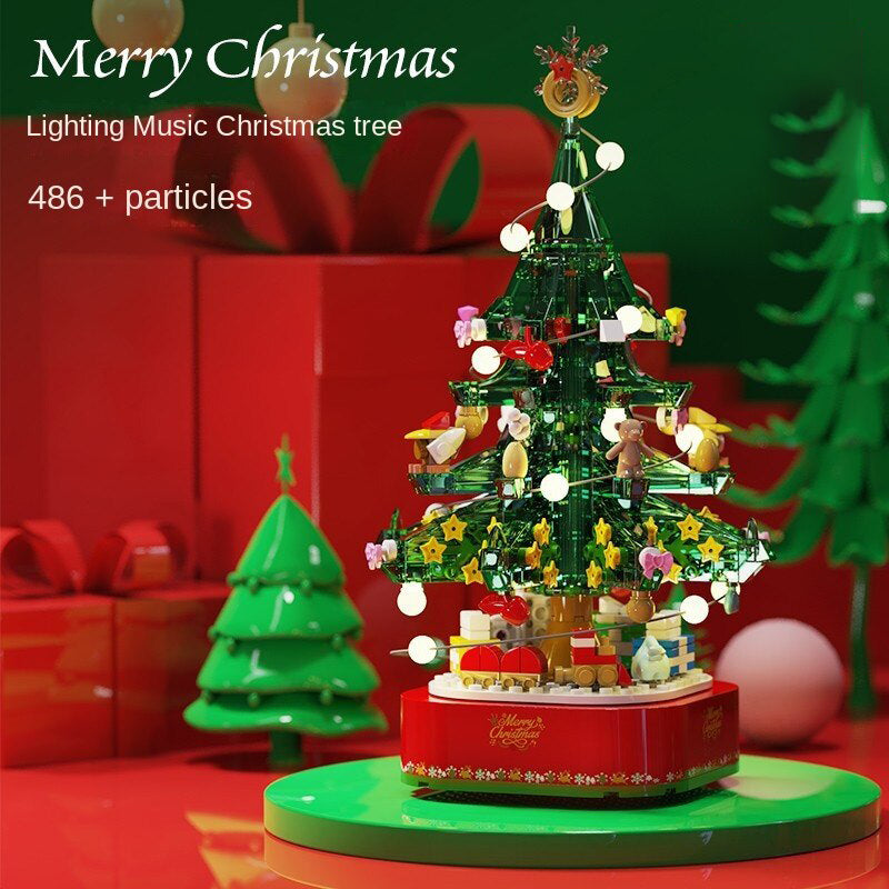 🔥39% Off🔥🎄LED Light-Emitting Christmas Assembly Toy Building Block Christmas Tree