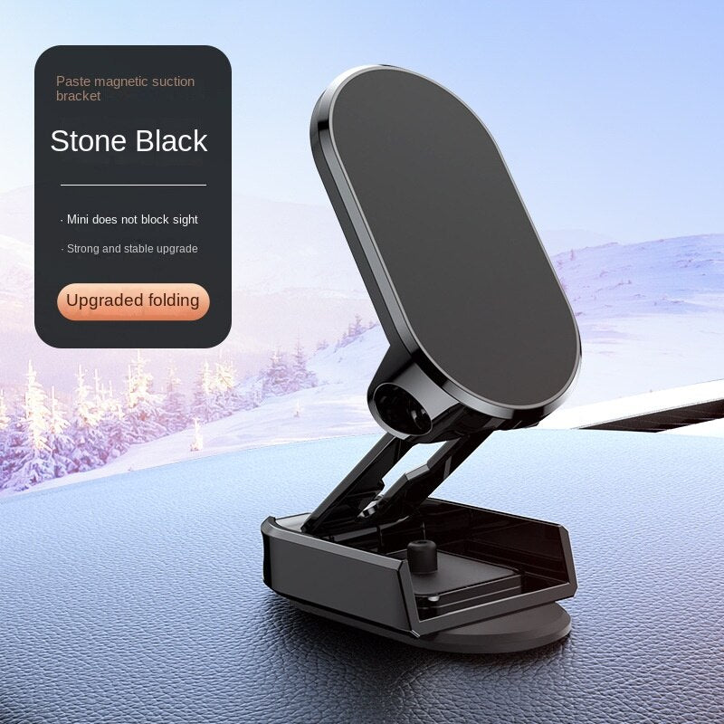 Creative Multi-Angle Positioning Car Alloy Folding on-Board Bracket Strong Magnetic Suction Rotating Height Adjustable Mobile Phone Bracket