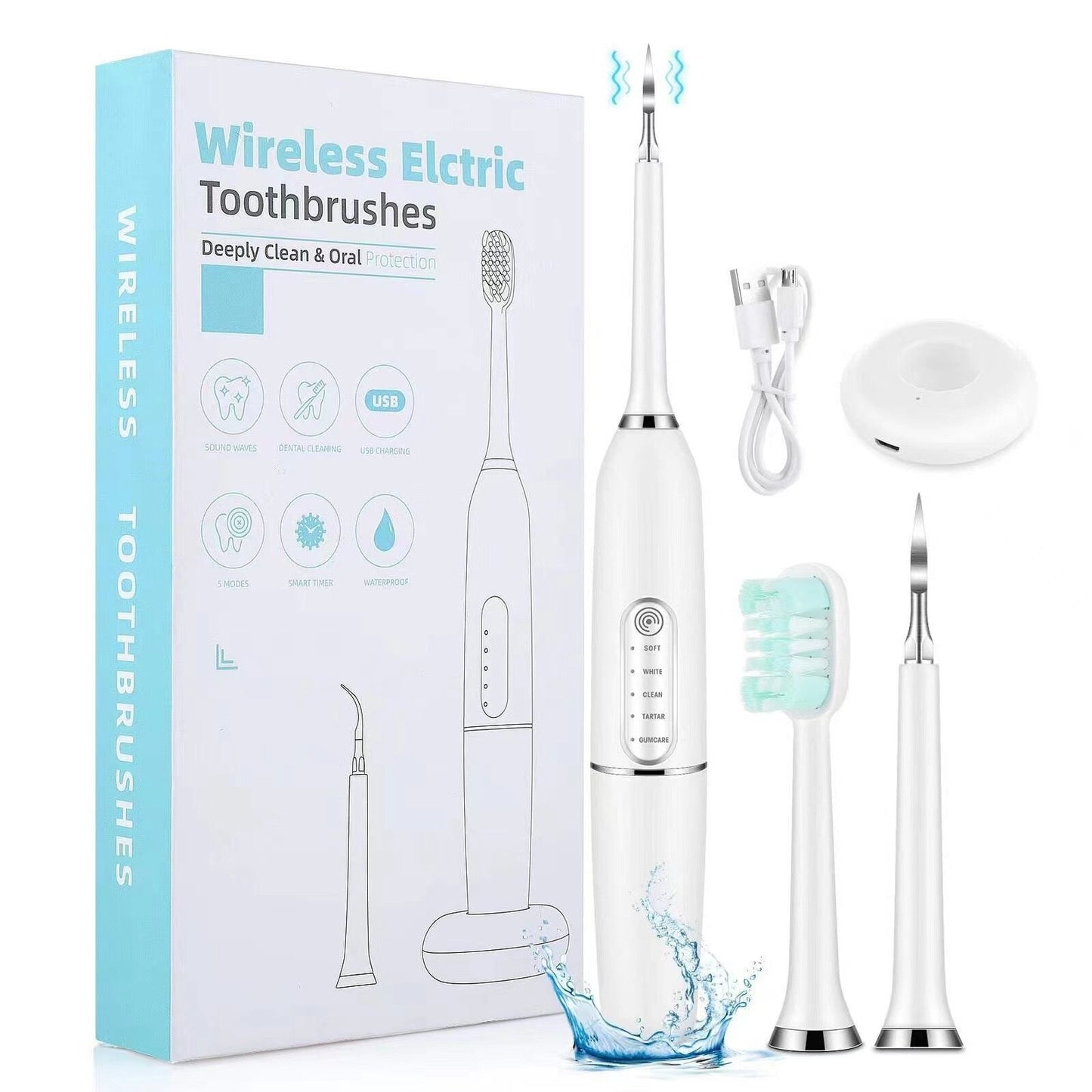 Smart Adult Electric Toothbrush Children Teeth Cleaner Household Wireless Charging