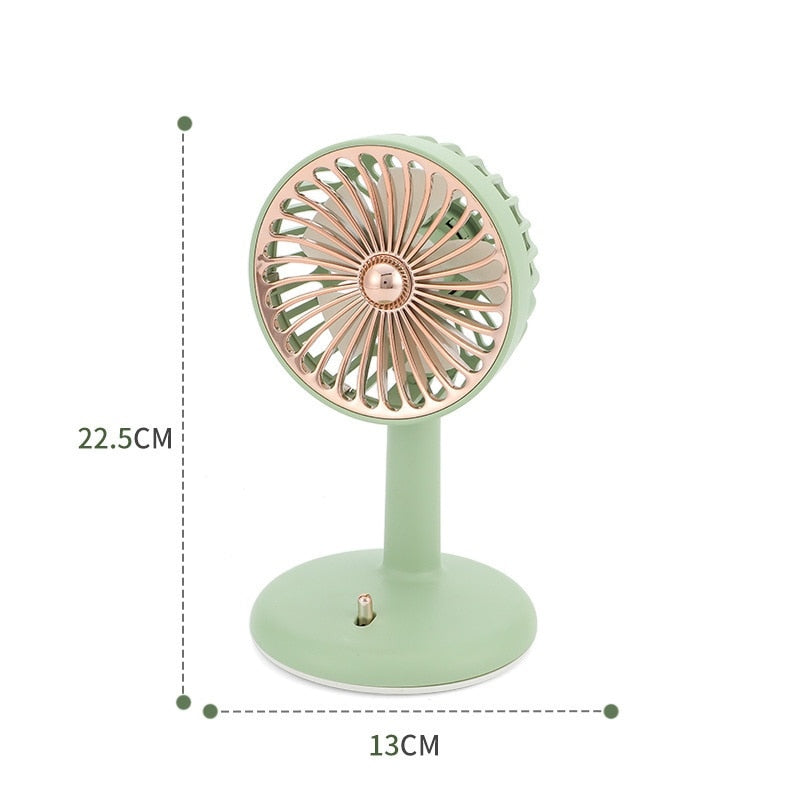 Desktop Fan USB Two Modes Metal Simplicity Mute Retro Personality Angle Adjustable