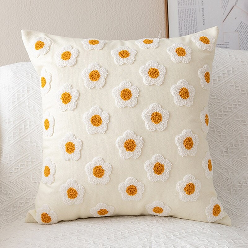 Ins style Yellow Bedroom Pillow Living Room Sofa Cushions