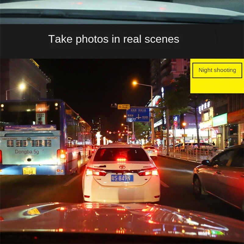 Car 7 Inches Touch Rearview Mirror Tachograph HD 1080P Front and Rear Double Recording Reversing Image