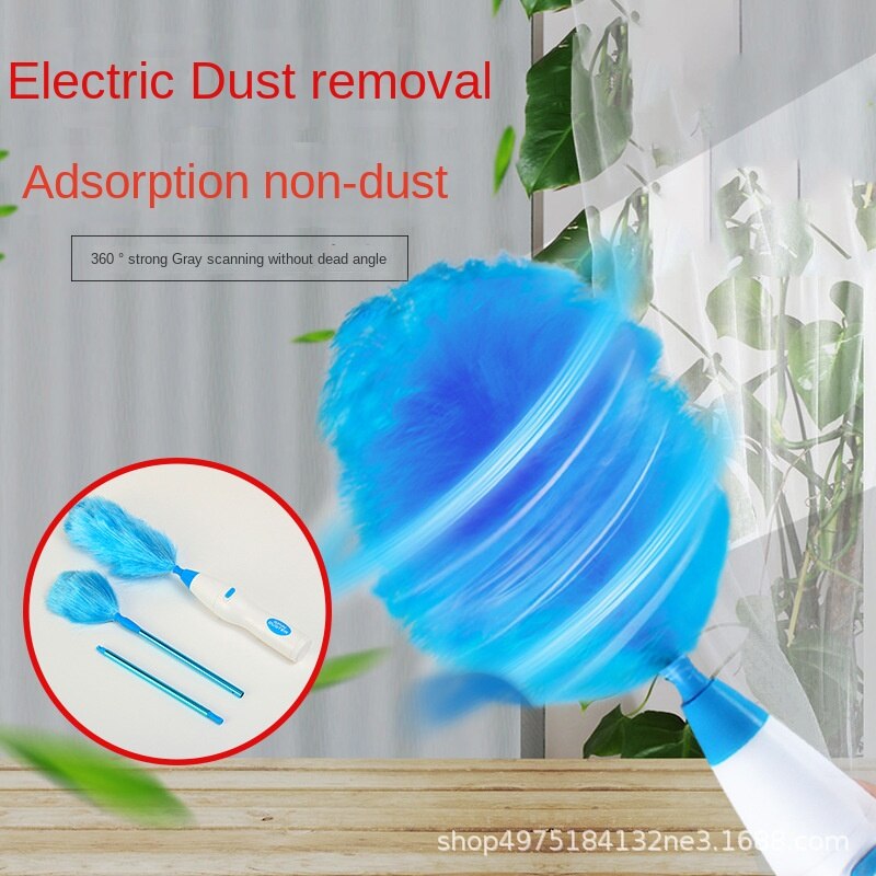 Electric Household Automatic Fiber Cleaning  Replacement Head Long Handle Dust Sweeping Brush