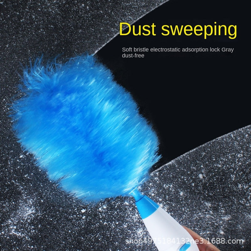 Electric Household Automatic Fiber Cleaning  Replacement Head Long Handle Dust Sweeping Brush