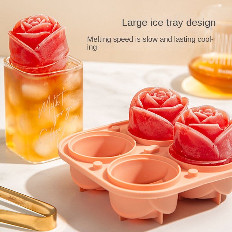 Rose Ice Cube Mold Ice Hockey  Ice Tray Ice Cube Box Multi-Shape Ice Cream Mold