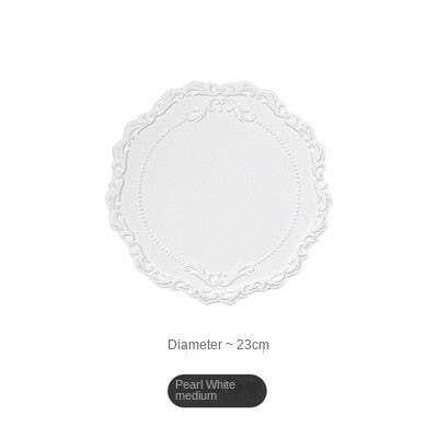 Nordic Ins Style Lace Embossed Silicone Placemat