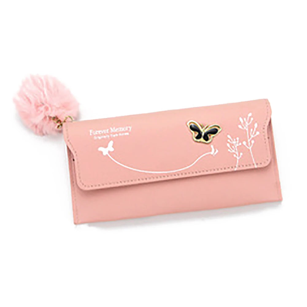 Cute Tassels Women Short Wallet Bag for Women PU Leather Bags Bolsas Female Folding Small Coin Purse Korean Card Holder Clutch