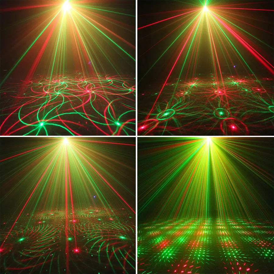 ESHINY Mini 4in1 Efect de model R&amp;G Audio Star Whirlwind Laser Projector Scenă Disco DJ Club Bar KTV Family Party Light Show P14