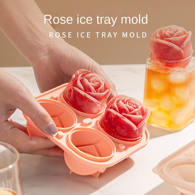 Rose Ice Cube Mold Ice Hockey  Ice Tray Ice Cube Box Multi-Shape Ice Cream Mold