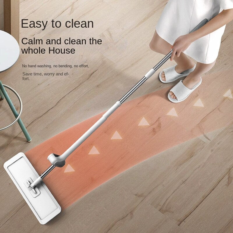 Hand Wash-Free Large Flat Mop Labor-Saving Mop Automatic Twist Water Wet and Dry Water Clean