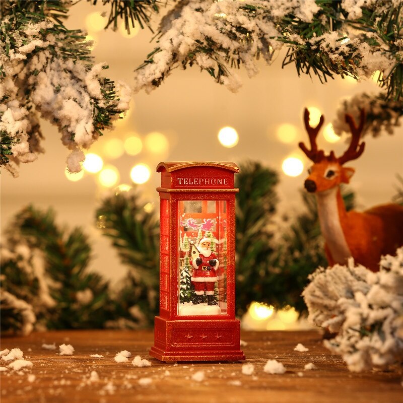 🔥40% Off🔥☃Christmas Telephone Booth Small Oil Lamp Decoration Ornaments