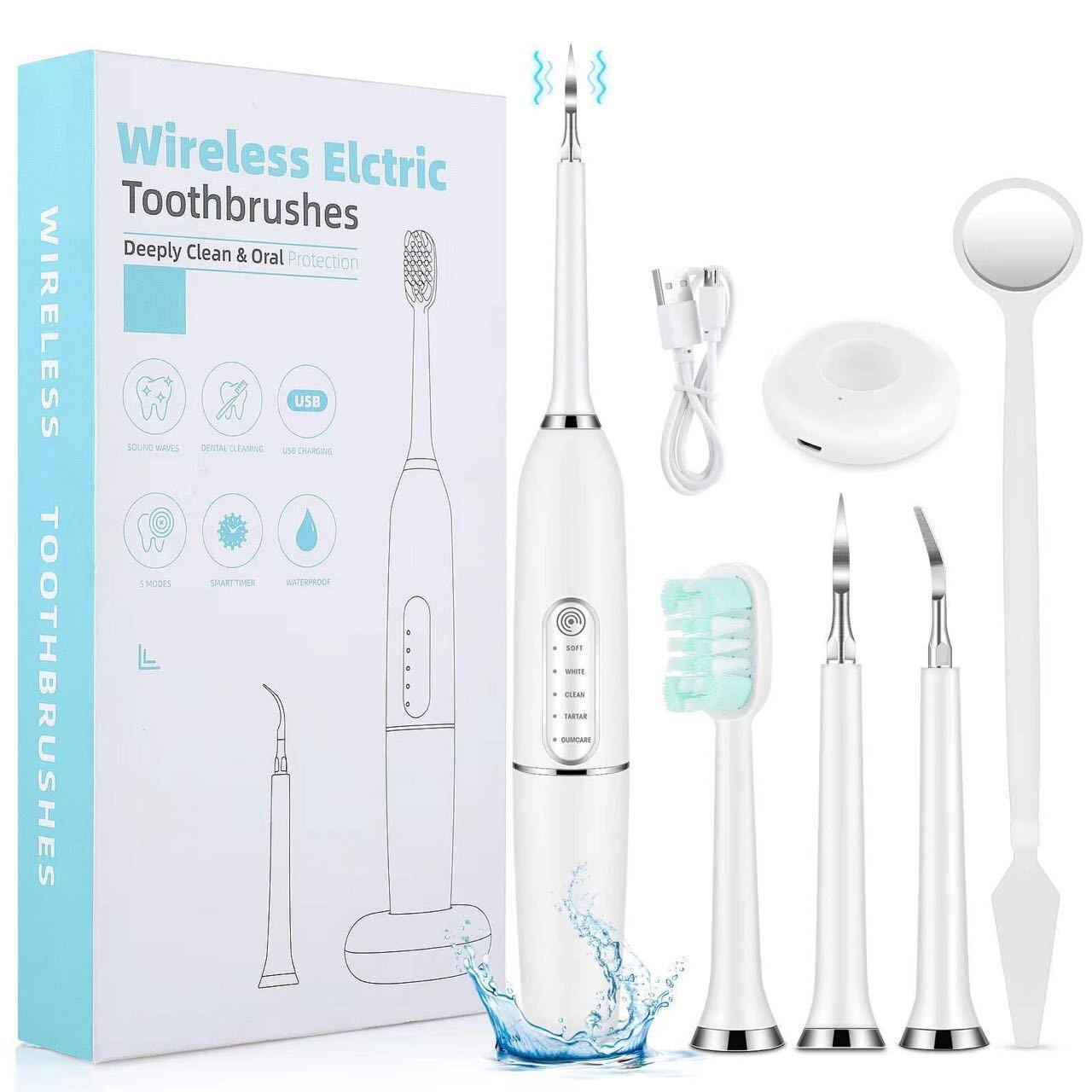 Smart Adult Electric Toothbrush Children Teeth Cleaner Household Wireless Charging