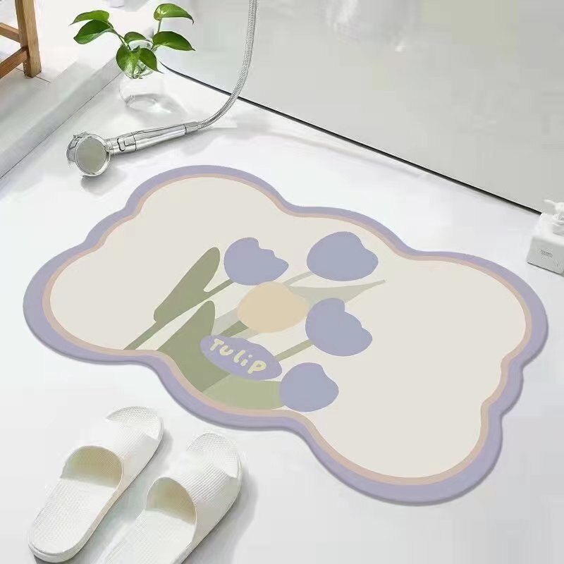 Soft Diatomaceous Earth Bathroom Floor Mats Absorbent Foot Mats