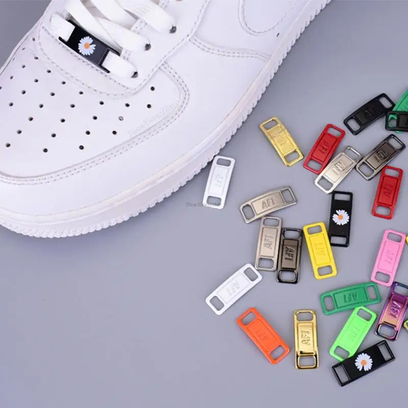 New AF1 Diamond Shoe Charms Fashion Laces Buckle Quality Metal Shoelaces Decorations Chapa Air Force 1 Shoes Accessories