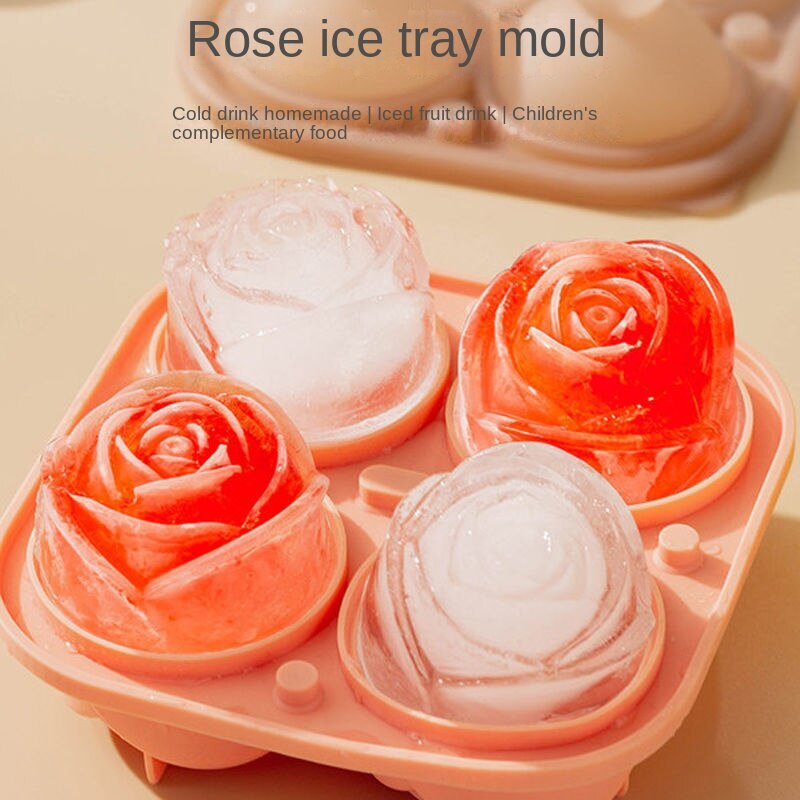 Rose Ice Cube Mold Ice Hockey  Ice Tray Ice Cube Box Multi-Shape Ice Cream Mold