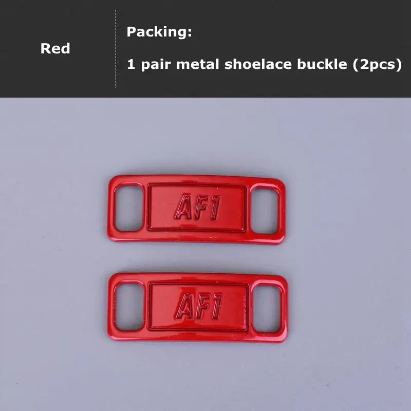 New AF1 Diamond Shoe Charms Fashion Laces Buckle Quality Metal Shoelaces Decorations Chapa Air Force 1 Shoes Accessories