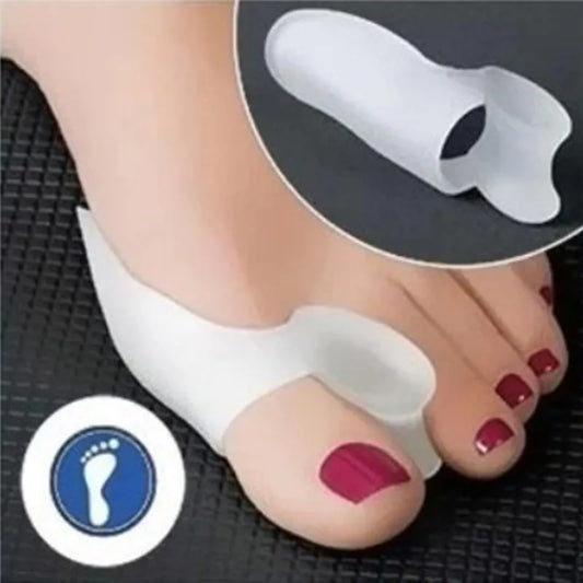 2pcs Silicone Gel Thumb Corrector Bunion Little Toe Protector Separator Hallux Valgus Finger Straightener Foot Care Relief Pads