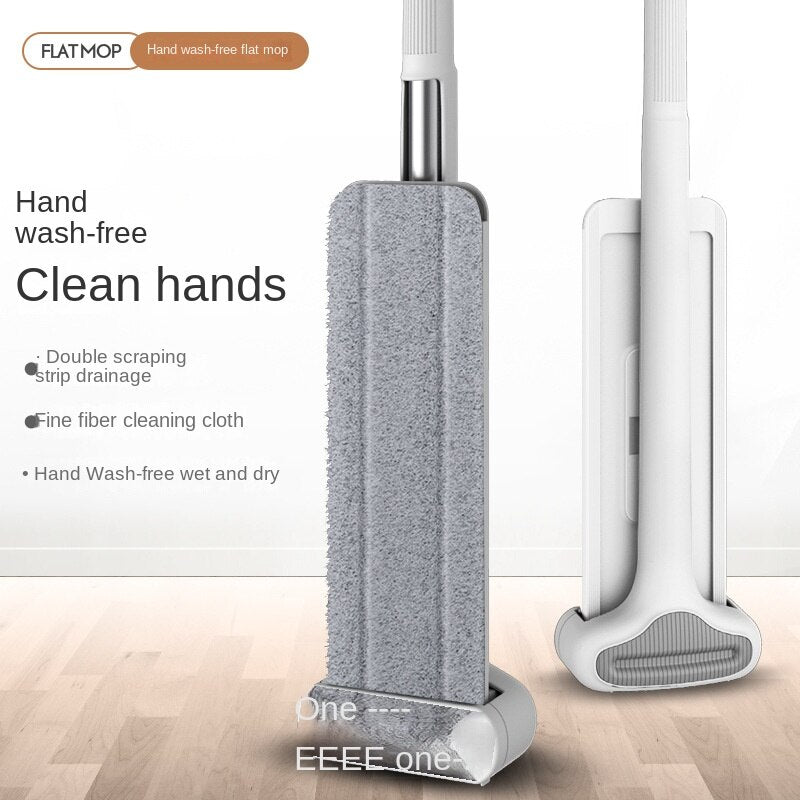 Hand Wash-Free Large Flat Mop Labor-Saving Mop Automatic Twist Water Wet and Dry Water Clean