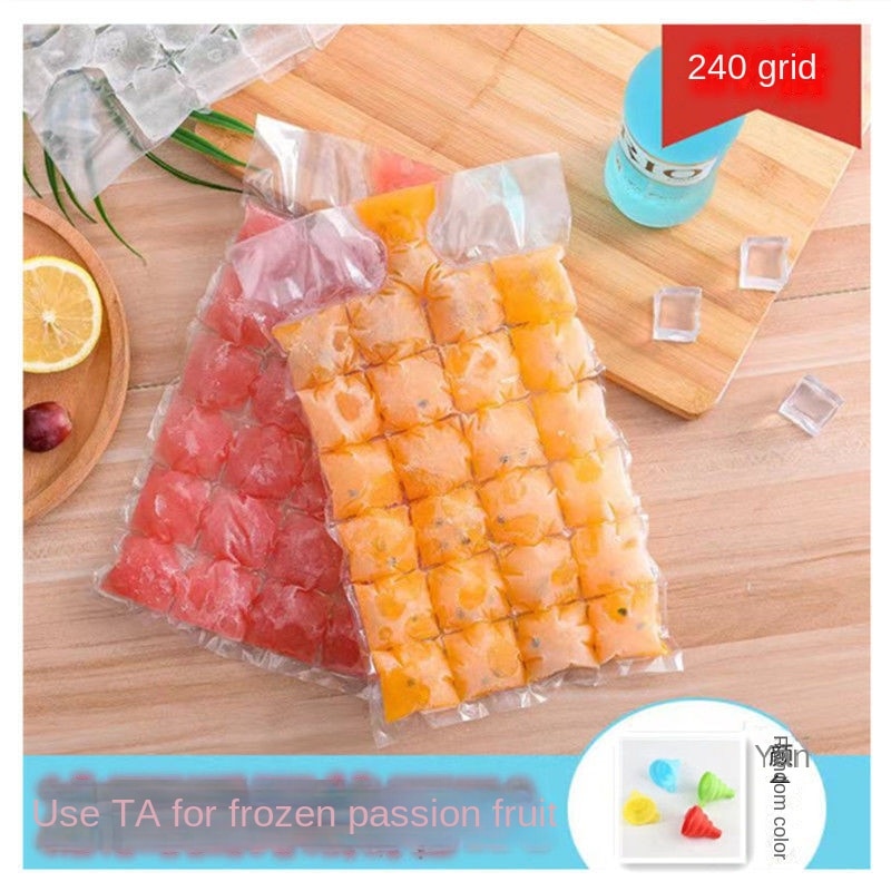 Ice Cube Bag Disposable Fruit Bag Self-Sealing Ice Lattice Mold Ice Pack