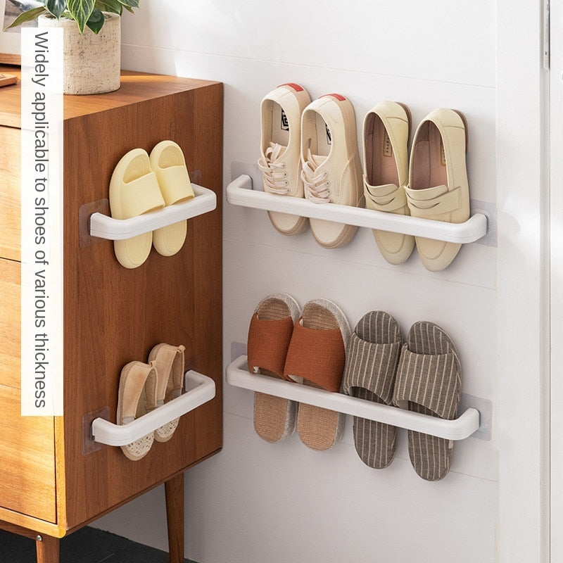 Slipper Rack Bathroom Wall-Mounted Household Bathroom Storage Shoes Drain Shelf