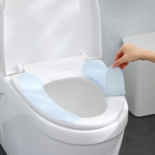 Household Bathroom Warm Close stool Cushion Washable Crystal Velvet Sticky Toilet Seat Cover Pad