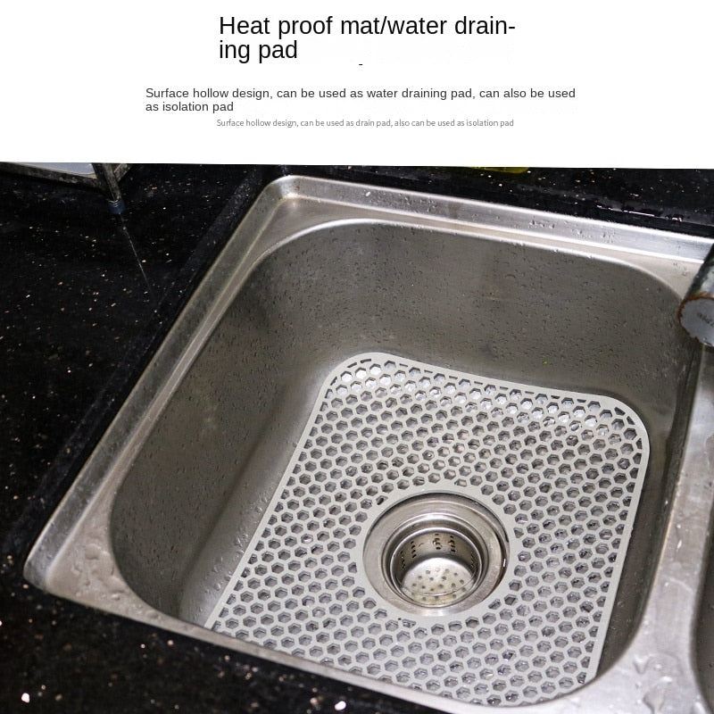 New Kitchen Silicone Hollow Drainage Anti-Drop Mat