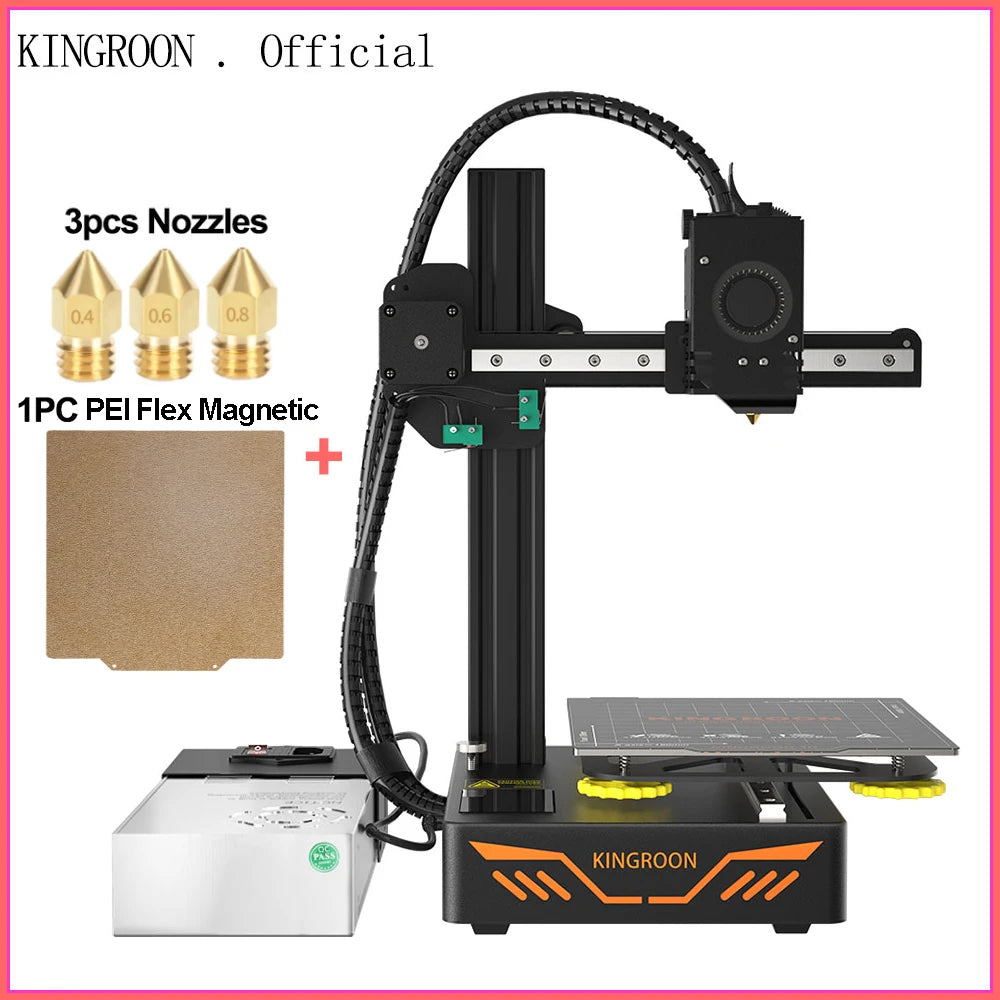 KINGROON KP3S DIY 3D Printer Kit impressora 3d Upgraded Direct Extruder TMC2225 Driver Double Metal Guide Rail 180*180*180mm