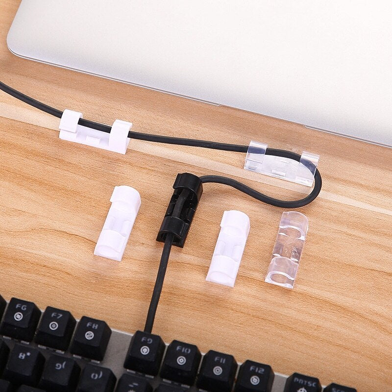 Self-Adhesive Cord Manager Creative Wire Holder Clip Cable Buckle Network Cable Data Cable Arrangement Cable Winder Clip