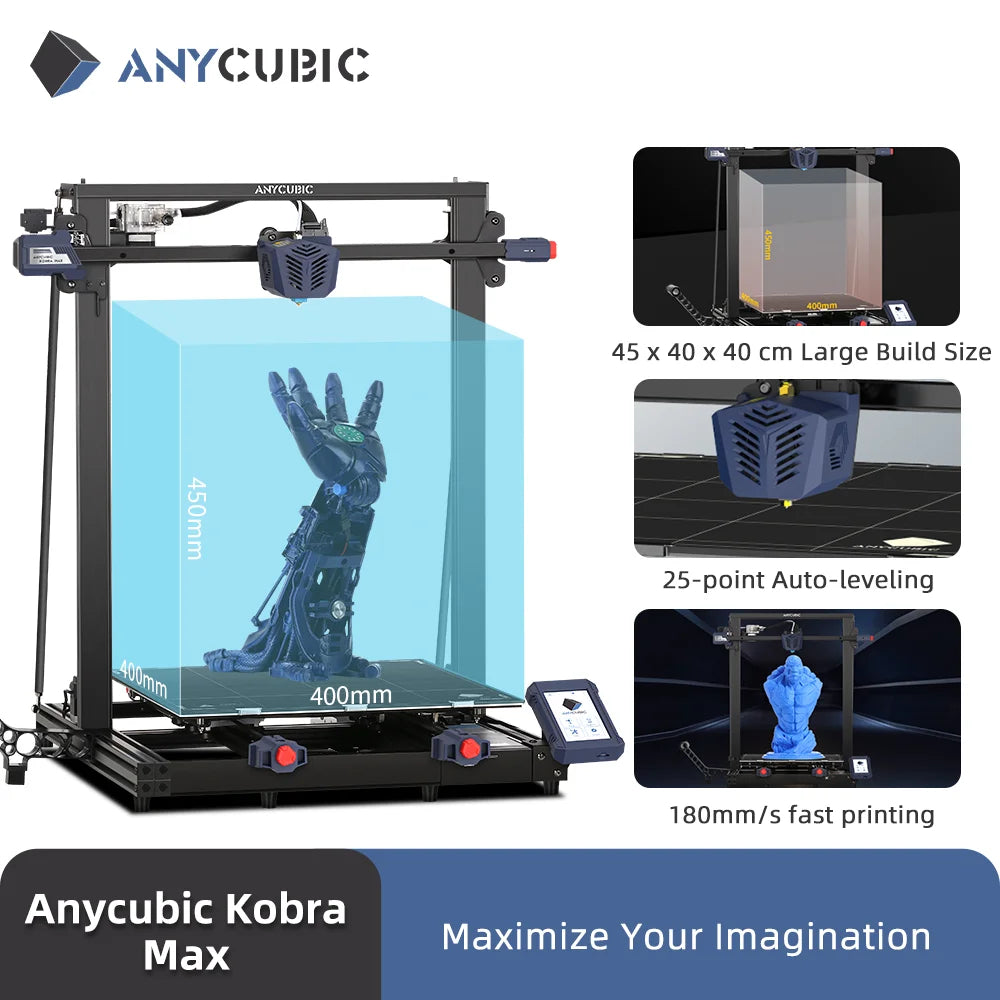 Seria FDM Imprimantă 3D ANYCUBIC Vyper Kobra Kobra Max Kobra Go Kobra Neo Kobra 2 Pro Imprimante 3d cu nivelare automată de dimensiuni mari