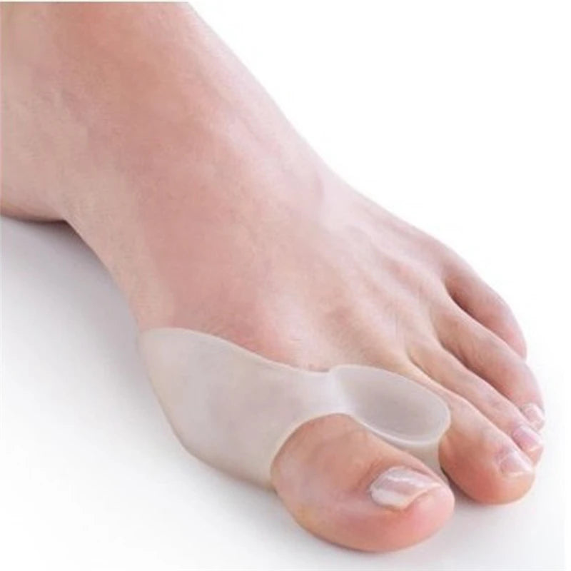 2pcs Silicone Gel Thumb Corrector Bunion Little Toe Protector Separator Hallux Valgus Finger Straightener Foot Care Relief Pads