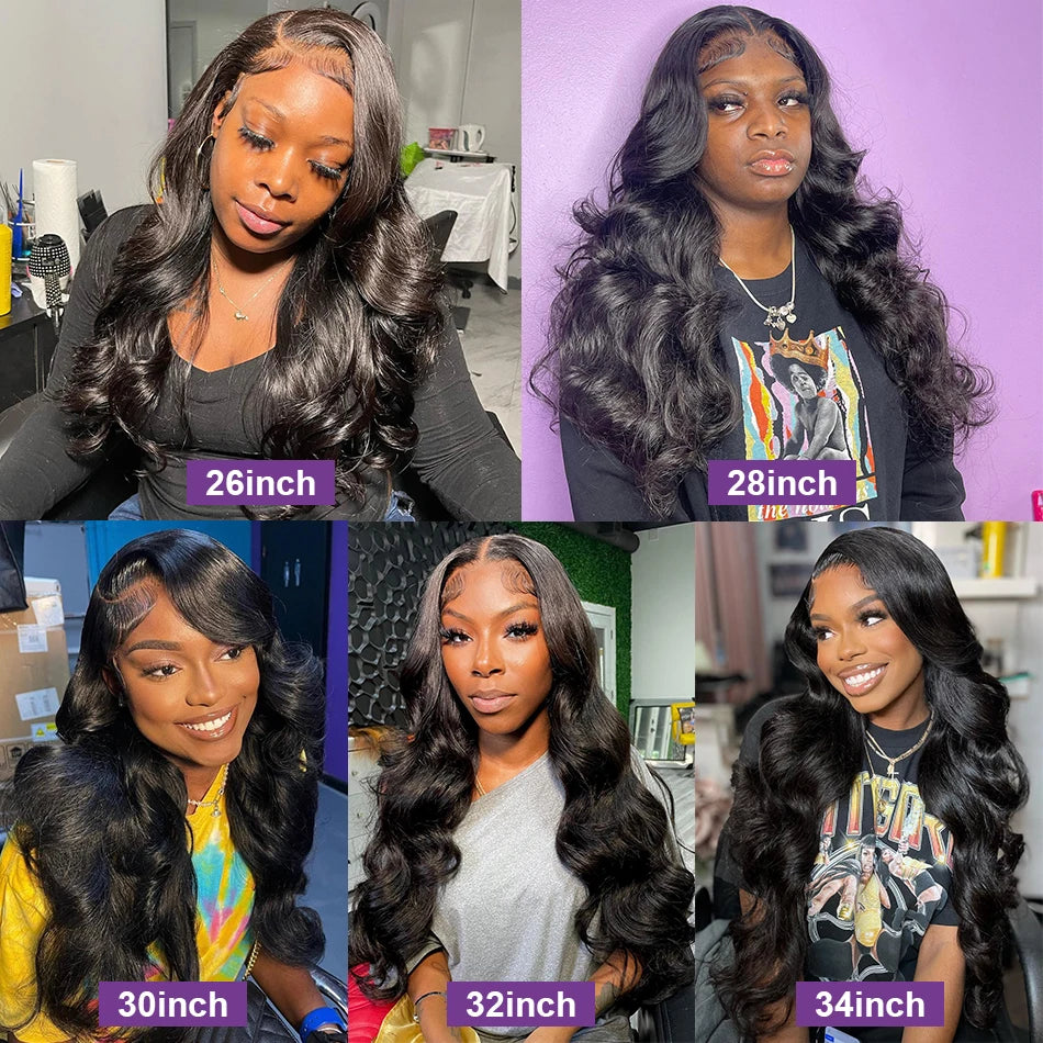 13x6 HD Lace Wigs Brazilian Body Wave Lace Frontal Wig 30 40Inch Glueless 13x4 Human Hair Lace Frontal Wig For Women 250 Density