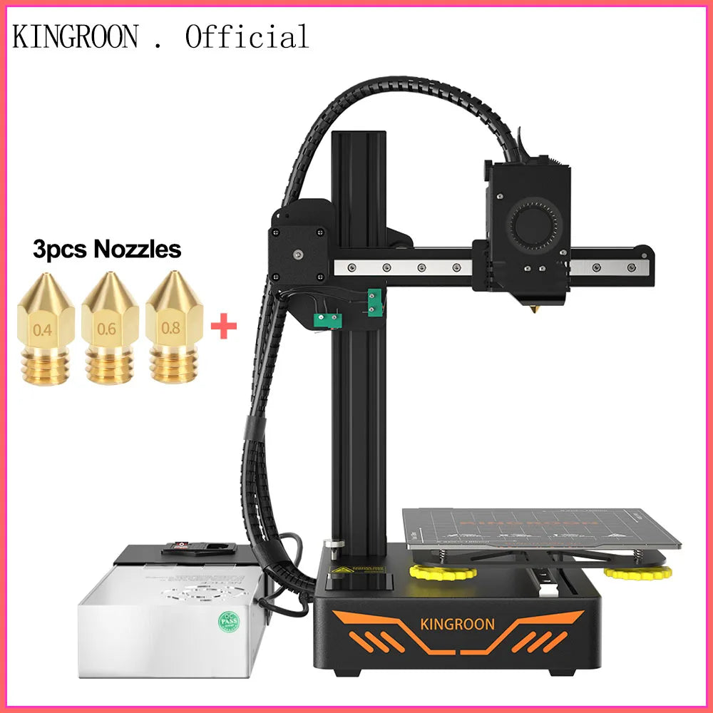 KINGROON KP3S DIY 3D Printer Kit impressora 3d Upgraded Direct Extruder TMC2225 Driver Double Metal Guide Rail 180*180*180mm