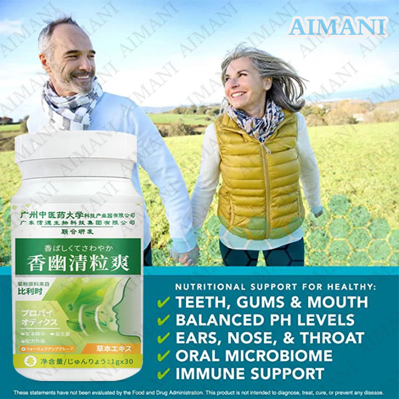 Oral Probiotic Chewable Tablets Improve Mouth Disease Throat Discomfort Gum Disease Bad Breath Oral Care Treatment Supplement