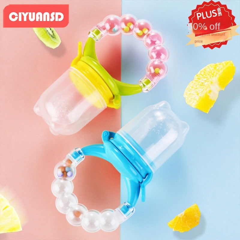 Baby Food Grade Teether Baby Teether Stick Fruit Vegetable Fresh Food Feeder Pacifier Newborn Silicone Teether