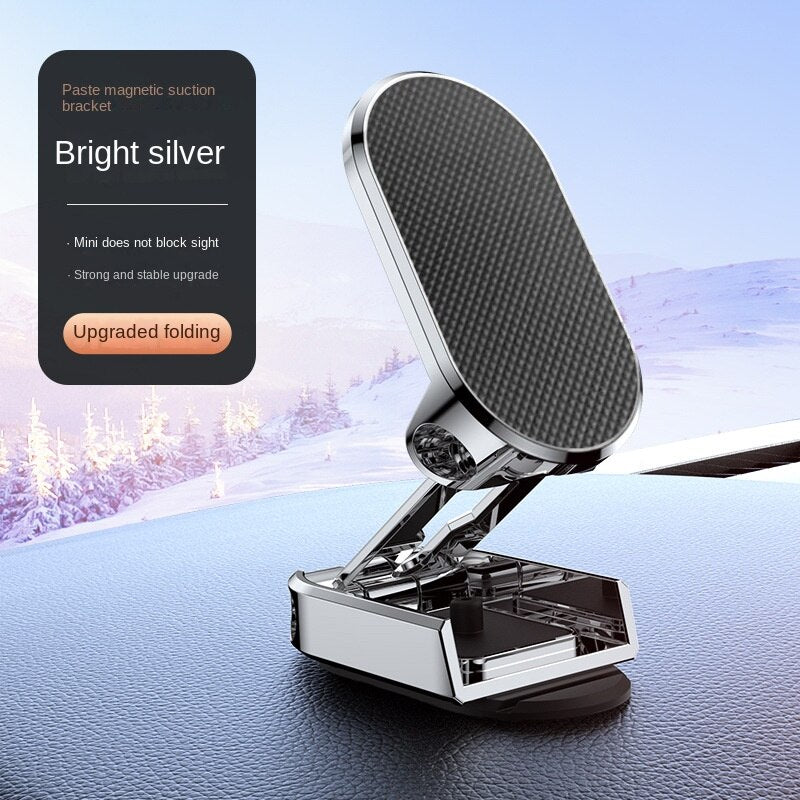 Creative Multi-Angle Positioning Car Alloy Folding on-Board Bracket Strong Magnetic Suction Rotating Height Adjustable Mobile Phone Bracket