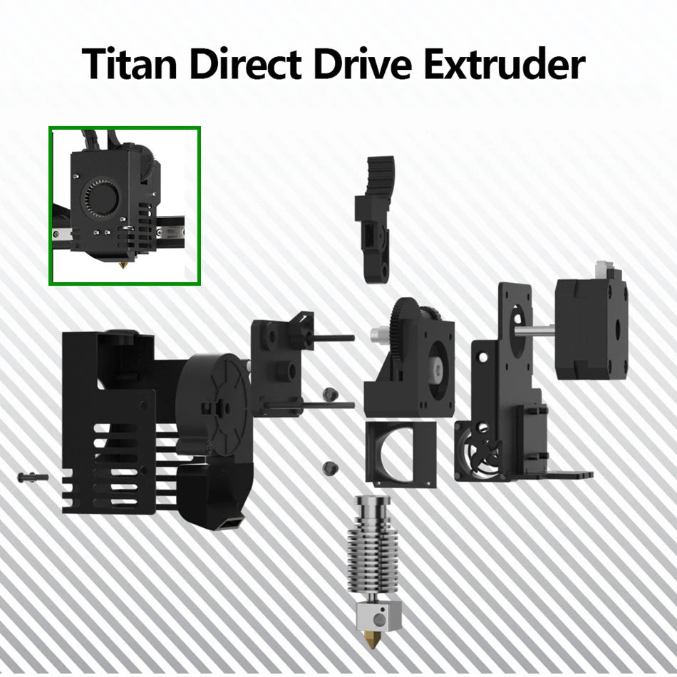 KINGROON KP3S DIY 3D Printer Kit impressora 3d Upgraded Direct Extruder TMC2225 Driver Double Metaltest