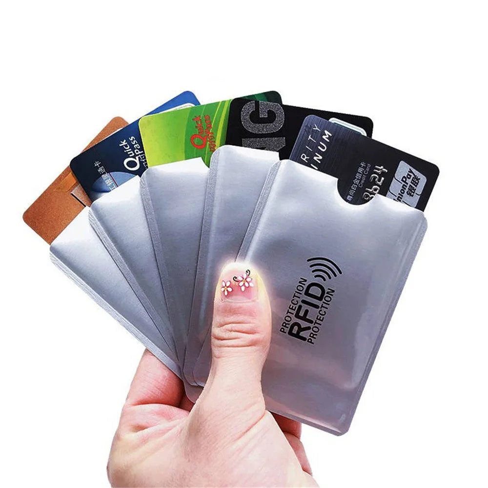 10Pcs/set RFID Blocking Card Protector Debit Credit Contactless NFC Security Card Protect Case Anti Scanning Card Bag ID Holder