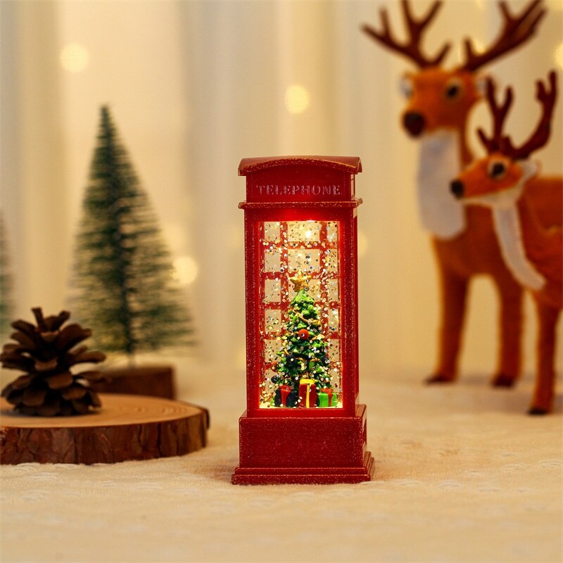 🔥40% Off🔥☃Christmas Telephone Booth Small Oil Lamp Decoration Ornaments