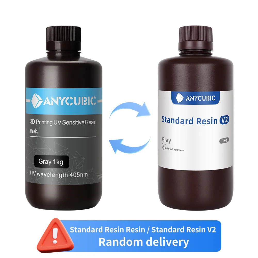 ANYCUBIC 3D Printer Resin Universal 405nm Grey Quick Curing SLA UV Curing Resin for LCD 3D Printer Materials For Mono 2