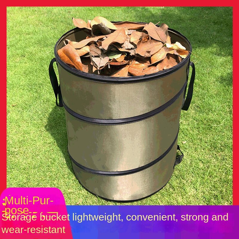 Foldable Oxford Cloth Leaf Litter Bin Outdoor Trash Cans