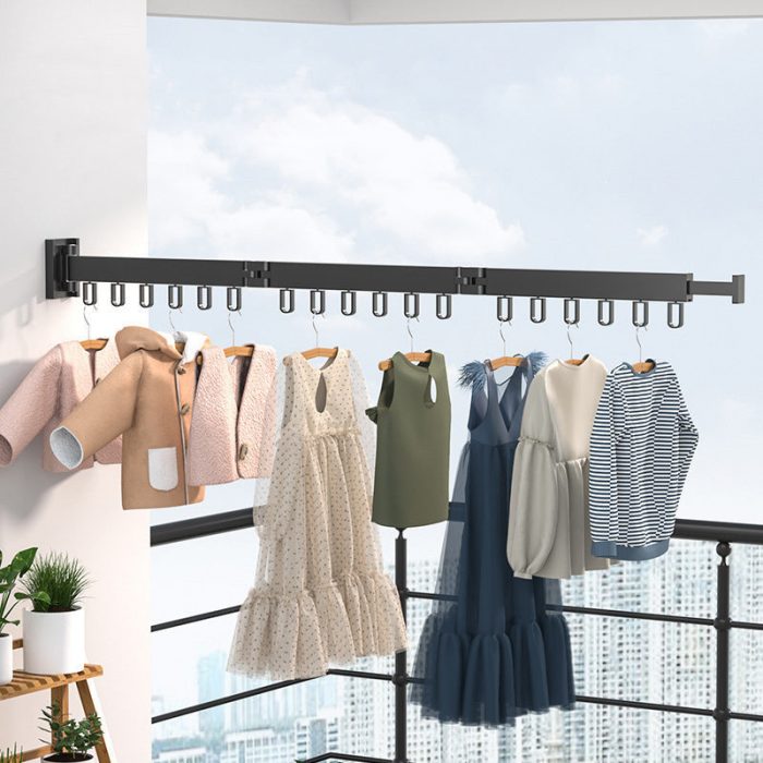 Alumimum Hanger Outdoor Balcony Foldable Corner Clothes Hanger