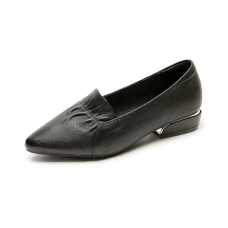 Women's pattern leather shoes